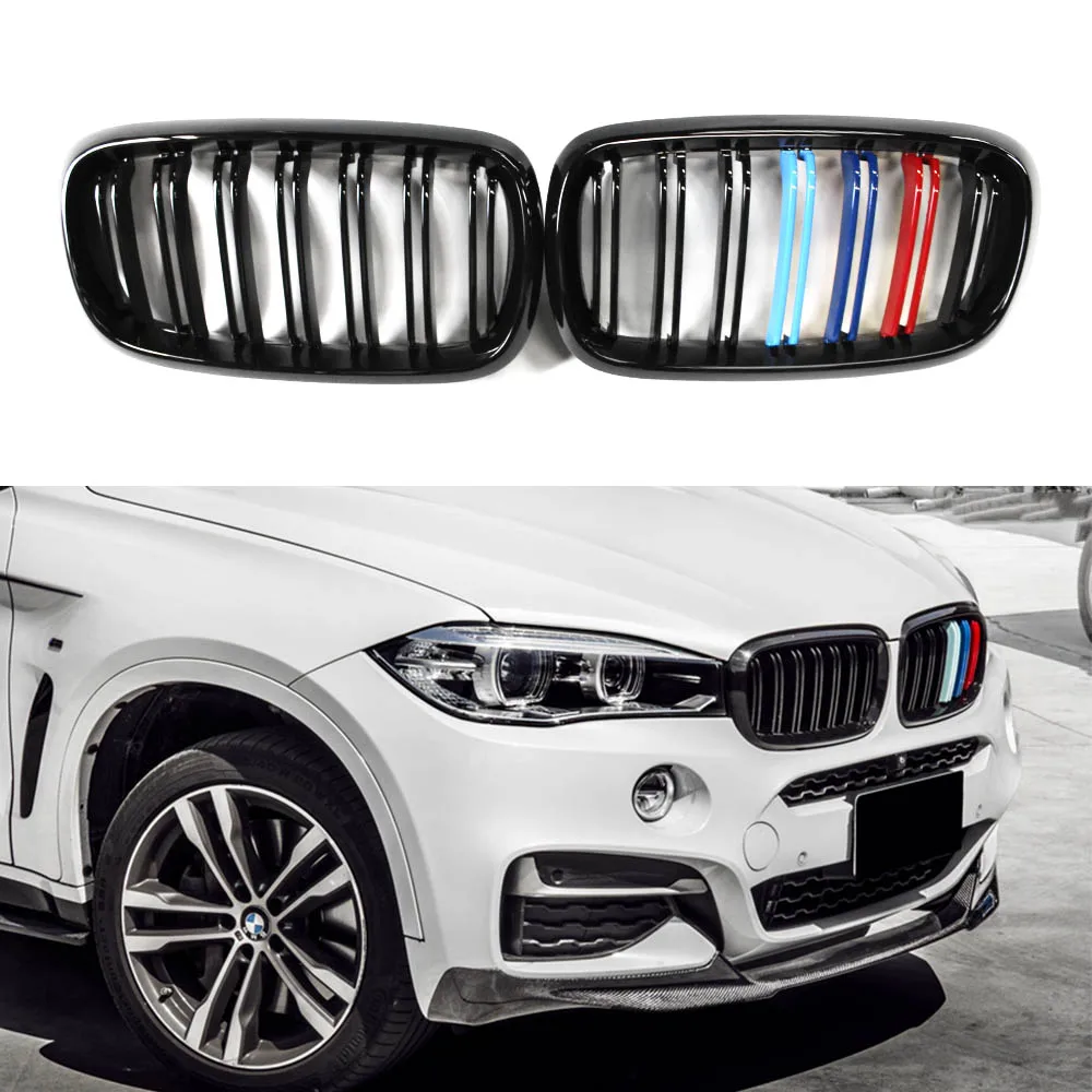 Carbon Fiber Front Replacement Kidney Grille Grill X5 Series F15 X6 Series F16 X5M F85 X6M F86 Black