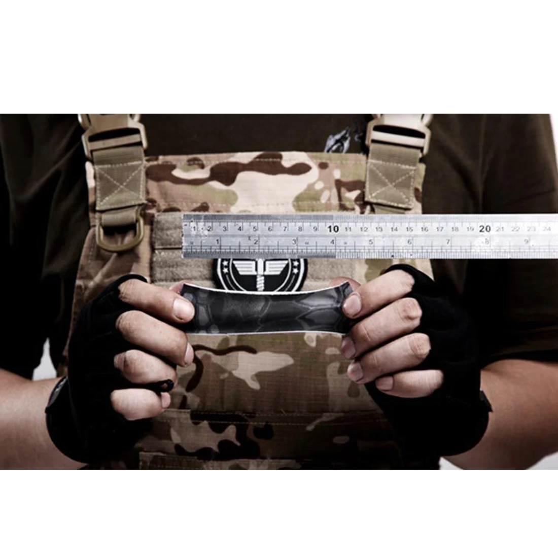 modiker 30 x 150cm DIY Tactical Self Adhesive Elastic Camouflage Cloth Protective Camo Tape- Python Pattern Desert Color