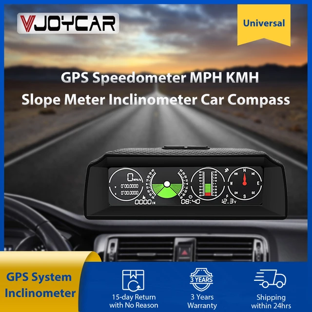 Vjoycar – inclinomètre de voiture S90, 4x4, GPS, vitesse HUD MPH KMH,  compteur de pente, pas hors route, Angle d'inclinaison, horloge, Latitude,  Longitude, boussole - AliExpress