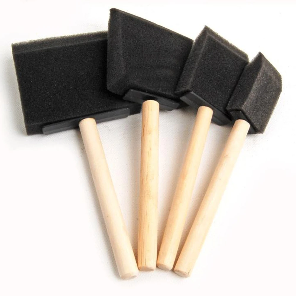 4x губчатая кисть для затенения с деревянной ручкой детей креативные DIY раннее