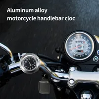 Montre à Quartz en aluminium, horloge lumineuse, support de guidon pour moto, Scooter, vélo, affichage de l'heure étanche, 22mm-25mm 2