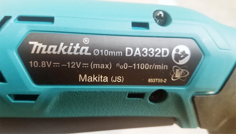 Makita] DA332 зарядки угловая дрель DA333 ручная дрель правый угол дрели 12V литиевая дрель 1100 ОБ/мин только основной корпус