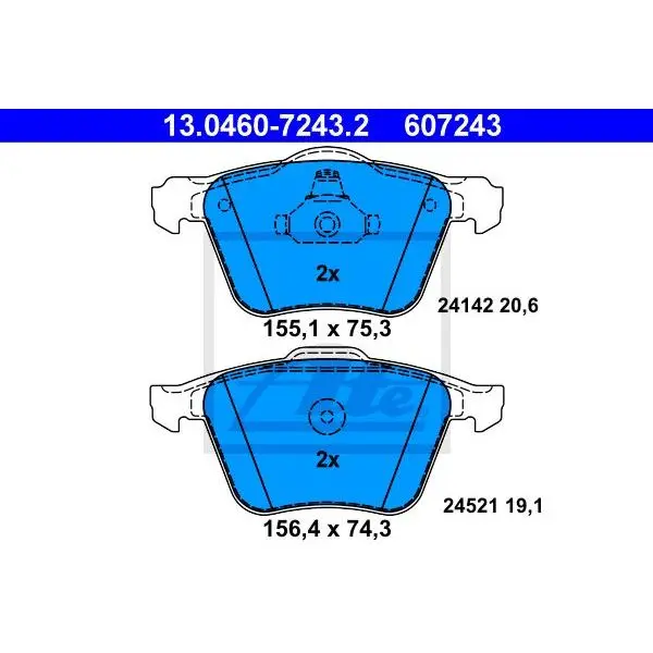 Disc pads.  Ford S-Max Volvo S80/V70/XC70 2.0-4.4 06 A |