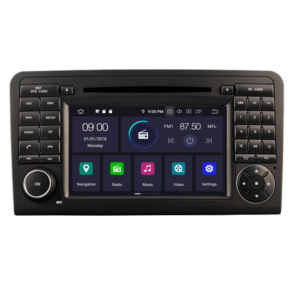 Top RoverOne Car Multimedia Player For Mercedes Benz W164 ML300 ML320 ML350 ML430 ML450 ML500 ML550 Android 9.0 DVD Radio Naviagtion 1