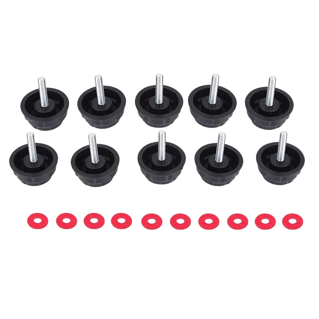 10pcs/set Universal Fishing Spinning Reel Handle Screw Cap Cover with Gaskets Accessories | Спорт и развлечения