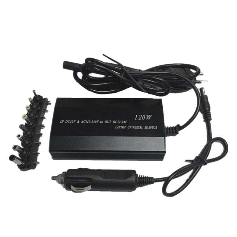 

BESTMultifunction Laptop Adapter Power Charger Universal 120W Laptop Car DC Charger Notebook AC Adapter Power-EU Plug