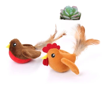 

10 Pcs Innovative Lovely Bird Design Cotton Pull-ring Vibrating Cat Toy Interact