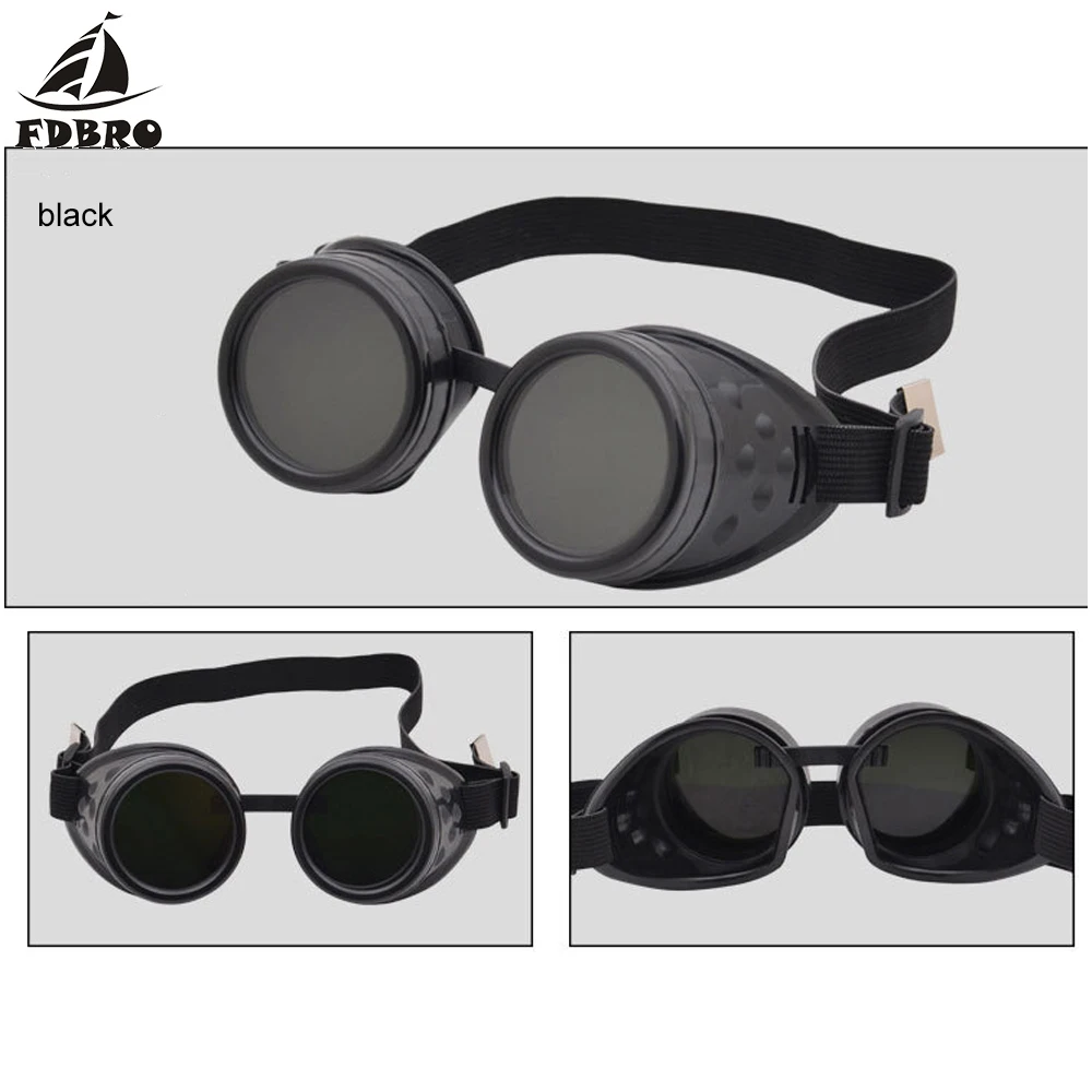 FDBRO новые винтажные паровые Косплей Lunette готические уличные очки унисекс модные солнцезащитные очки сварочные панк-очки