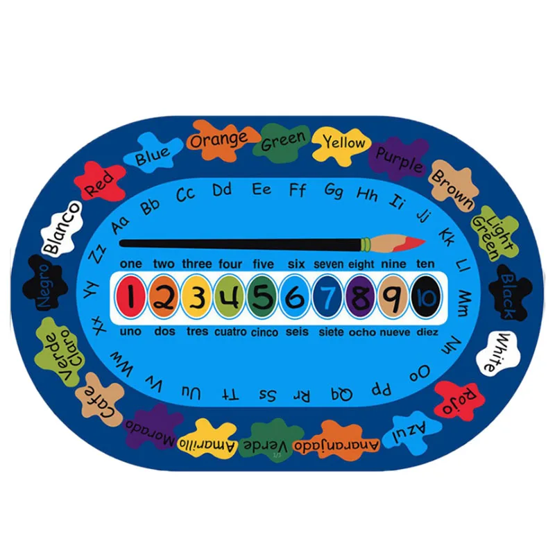 Игровой коврик, детские коврики для игровой зоны, нескользящий Детский ковер, ABC номер и цвет, обучающий и игровой Декор для гостиной