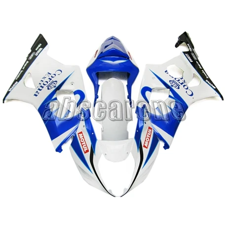 Corona Экстра белый синий Полный обтекатели для Suzuki GSXR1000 K3 2003 2004 G-SXR1000 03 04 ABS пластик инъекции мотоцикл капот