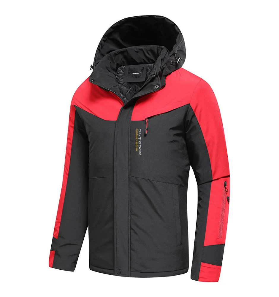 Men 2022 Spring Autumn New Outdoor Warm Casual Hooded Jacket Coat Men Brand Outfits Waterproof Thick Cotton Classic Jackets 4XL