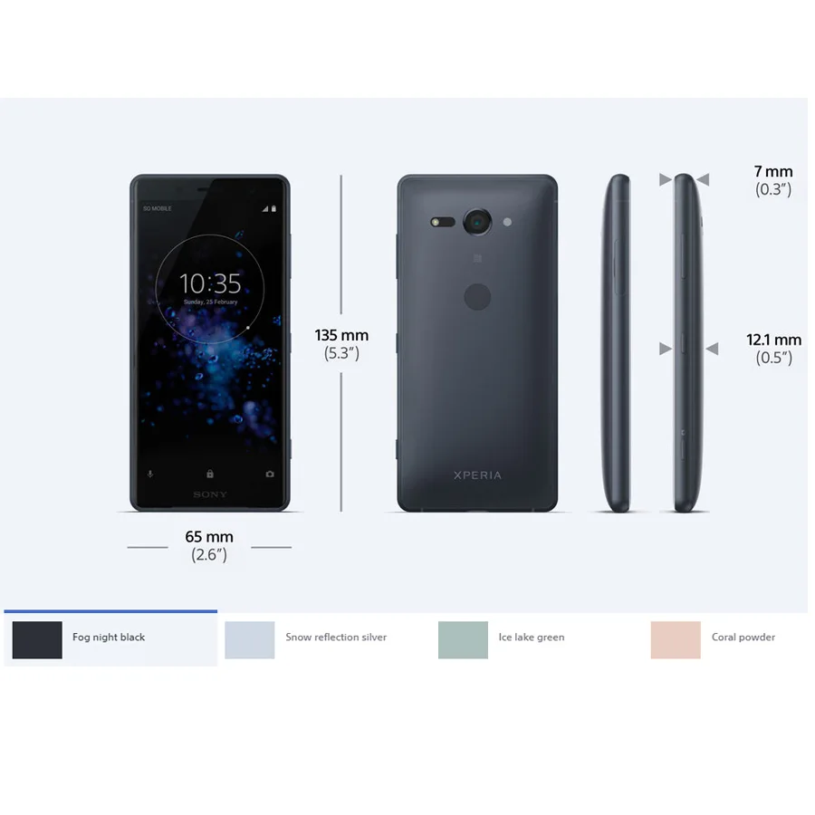 sony Xperia XZ2 Compact H8324 мобильный телефон с двумя sim-картами 4 Гб ОЗУ 64 Гб ПЗУ 5 дюймов Snapdragon 845 NFC 4G Android телефон