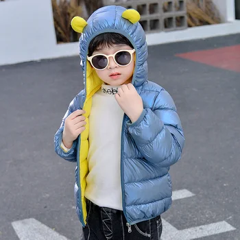 

HIPAC Boy Girl Winter Coat Fashion Shiny Child Jacket Windproof Baby Boys Girls Warm Children Outfits for Kids Clothes Snowsuit