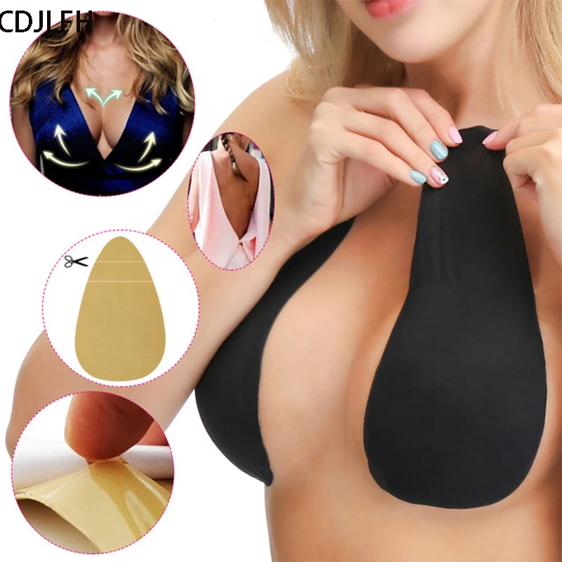 

Sexy Silicon Nipple Push Up Bra Adhesive Magic Beauty Instant Lift Breast Bra Tape Sticky Invisible Women Brassie Strapless Bras