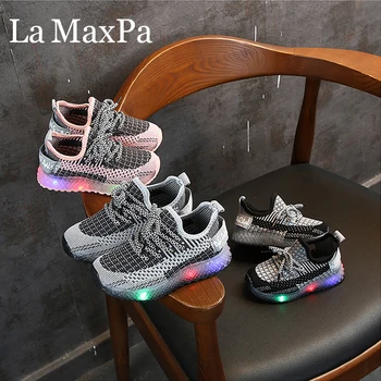 

2020 Summer New Glowing Sneakers Toddler Boy Sneakers Girls Led Light Luminous Sneaker Shoes with Light basket fille enfant