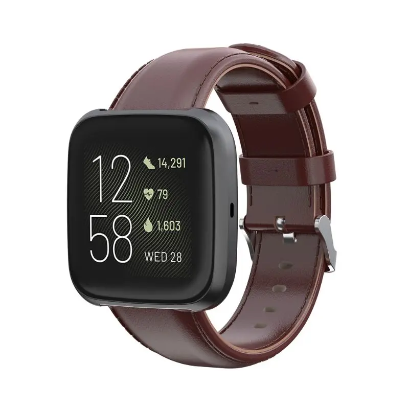 Кожаный сменный спортивный браслет ремешок из искусственной кожи для Fitbit Versa/Versa 2/Versa Lite Смарт-часы