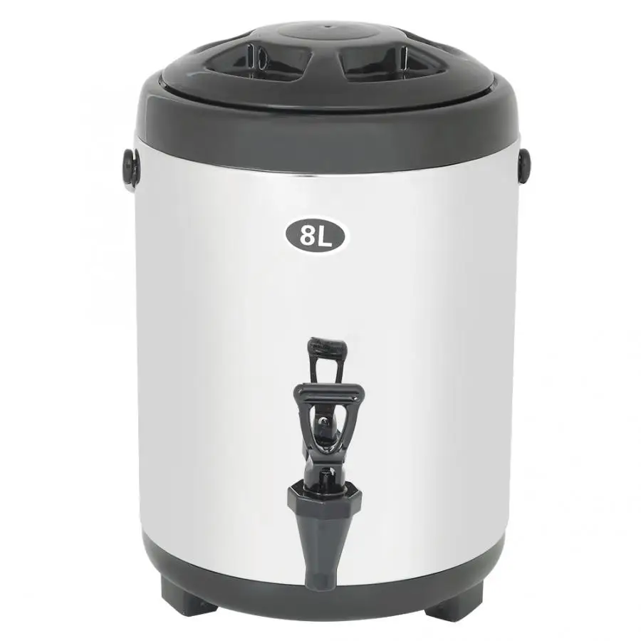 8L Stainless Steel Double-Layer Insulation Barrel Cooking Tool Buckets Container for Hot Water Milk Tea Kichen Accessories | Дом и сад