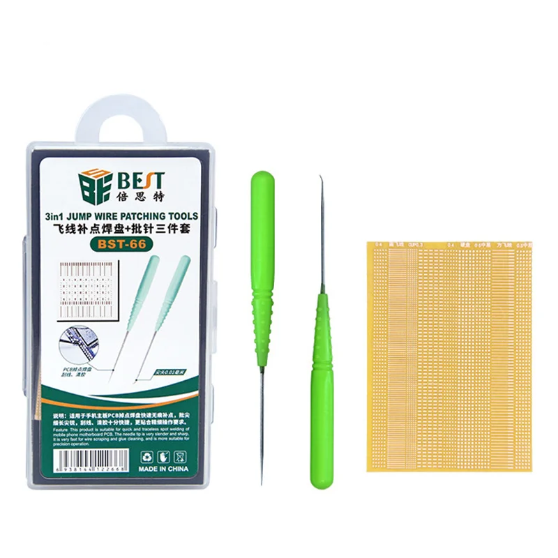 BST-66 Lötösen + Nadelschweißen Reparaturwerkzeuge Set Lötstück Rework Pad Schweißpunkt für Telefone IC Pad Touch BGA PCB – Detail 8