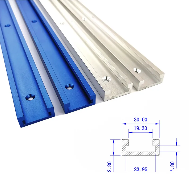300mm-800mm T-Track Woodworking T-Slot Miter Track Jig Router Table Aluminium UK 