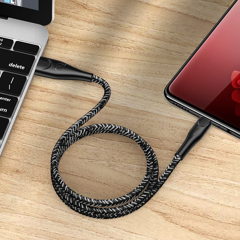 USAMS usb кабель для зарядки и передачи данных для iPhone 11 Pro Max Xs Xr X 8 7 6 plus 6s 5S ipad Mini кабель для зарядки мобильных телефонов шнур 1 м 2 м 3 м
