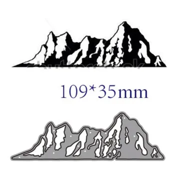 

metal cutting dies cut die mold Mountains decoration Scrapbook paper craft knife mould blade punch stencils dies