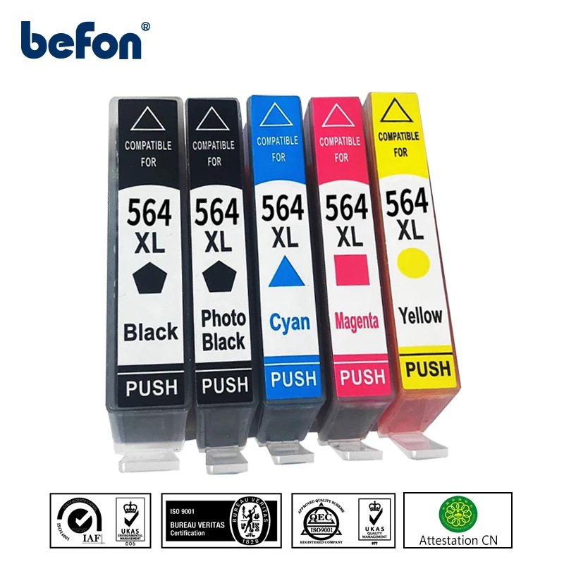 Совместимый чернильный картридж befon HP 564XL для hp 564 xl Photosmart D5445 D5460 D5463 D5468 C5324 C5370 C5373