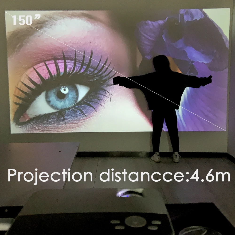 Light Unicorn T2 светодиодный мини проектор HD 1280x720p поддержка 1080P FHD проводной