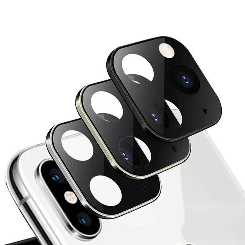 Поддельные камеры для iPhone X и 11 Pro сменные линзы Защита экрана XS Max наклейка