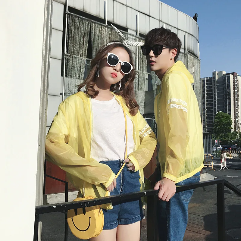 

18 New Style Summer UV-Protection Couples Coat Hooded Jacket Wind Shield Casual Men And Women-Jacket Fashion