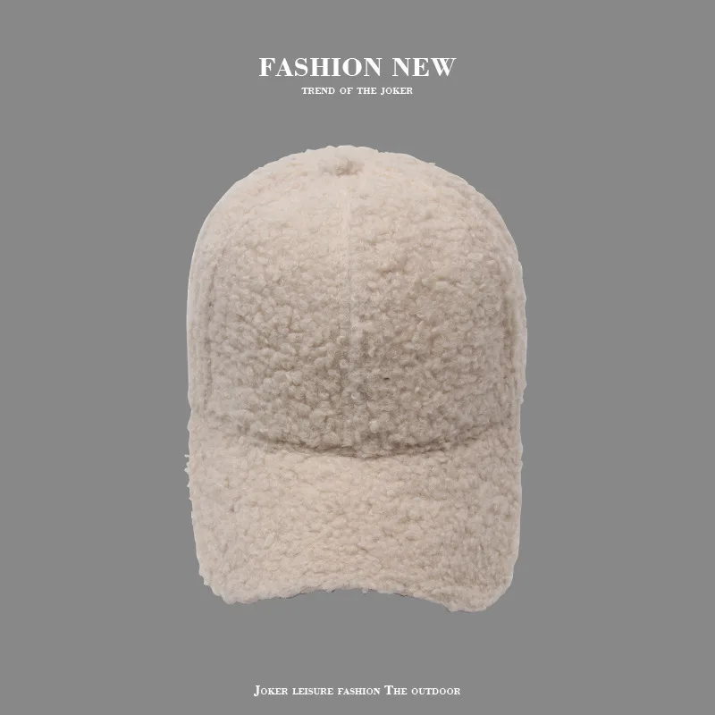 COKK Cap Women Winter Autumn Plush Baseball Cap Solid Color Korean Women Hat Warm Casual Outdoor Caps Casquette Gorras Bone Male