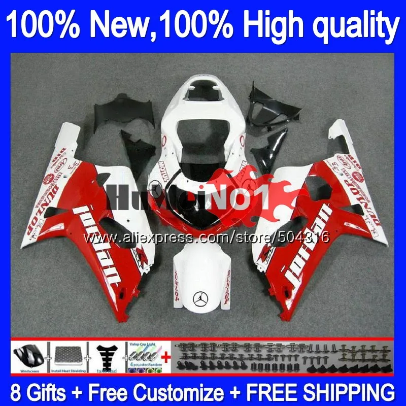 Корпус для SUZUKI GSX-R600 GSXR 600 K1 GSXR600 красный, белый 14MC. 65 GSXR 750 01 GSXR-600 GSXR750 2001 2002 2003 01 02 03 обтекатели - Цвет: No. 1