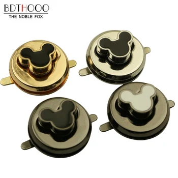 

4 color 1Pcs Round Turn Lock Parts Metal Clasp Twist Lock for DIY Bag Purse Hardware Closure Accessories for bag