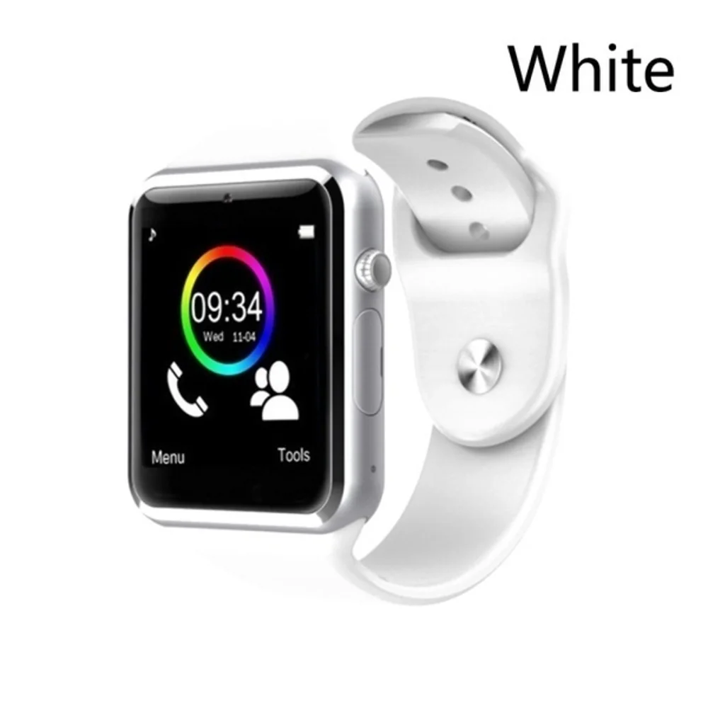 white Горячие A1 Bluetooth Смарт часы Спорт поддержка вызова музыка 2G с SIM TF камера Smartwatch для Android PK iwo 8 DZ09 GT06 - Цвет: white