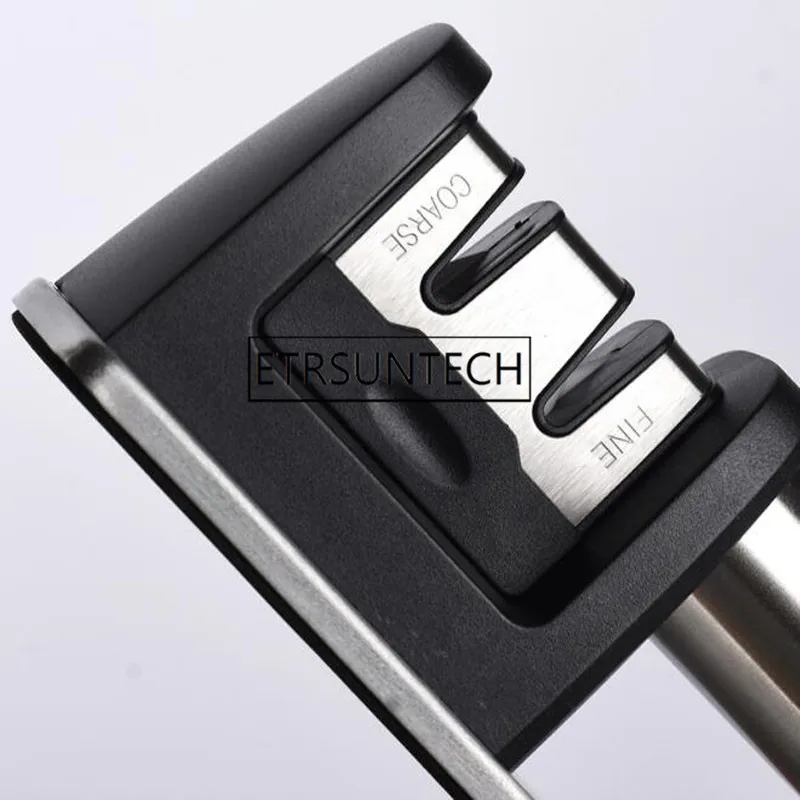 50pcs Stainless Steel Knife Sharpener Professional Kitchen Knife Ceramic Sharpener 2 Stage Knife Sharper
