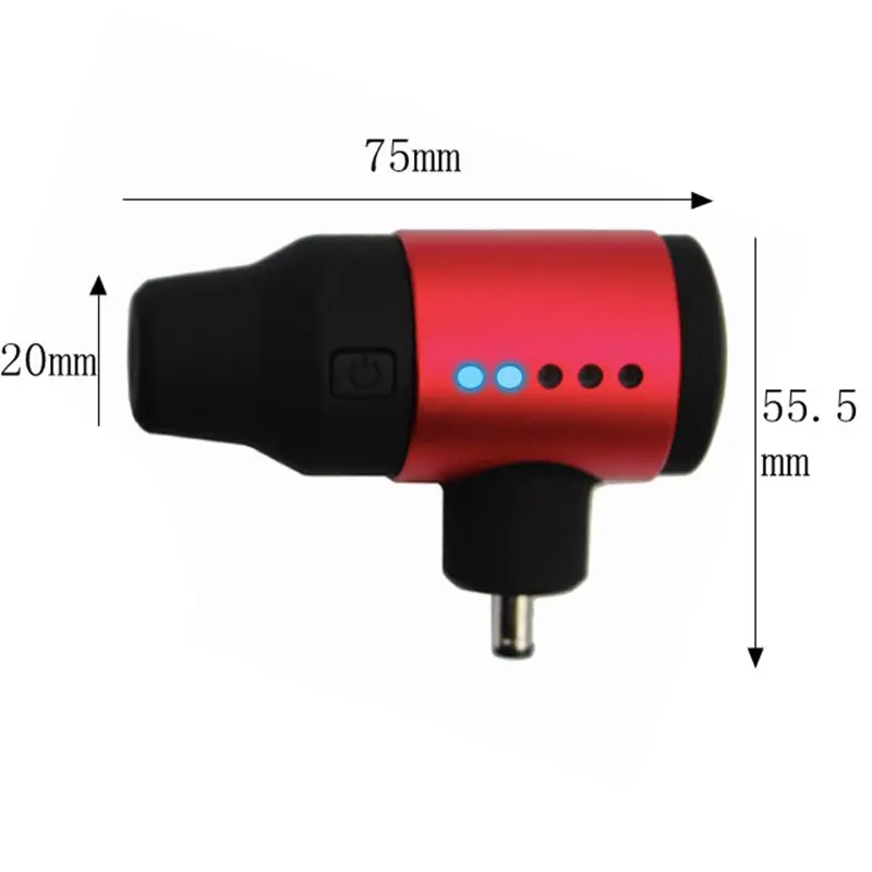 Новейший красный беспроводной мини-источник питания для татуажа, разъем постоянного тока, регулируемый внешний аккумулятор для татуажа, ручка для татуажа