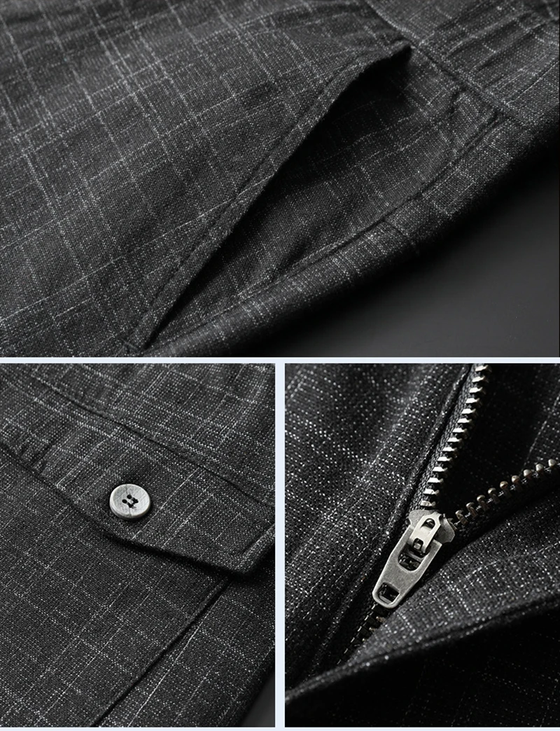 NIGRITY брендовые осенние брюки мужские повседневные эластичные длинные брюки мужские хлопковые клетчатые прямые серые деловые брюки мужские большие размеры 28