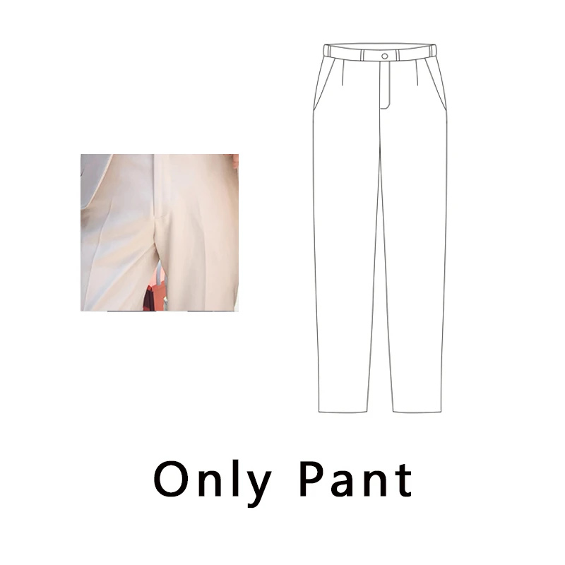 apricot Only Pant Traje Novio, Королевский Мужской Блейзер, приталенный, вечерние, для офиса, костюм, на одной пуговице, 3 шт., мужской пиджак, Hombre, смокинг Uomo - Цвет: apricot Only Pant