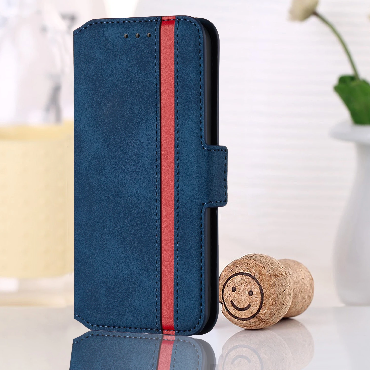 Матовый флип-чехол для телефона для Xiaomi mi Note 8, 9 t, Pro, A2 Lite, красный, mi 6, 6a, 7a, 8a, K20 из искусственной кожи, чехол-подставка, красный, mi Note 8, 7 Pro - Цвет: Blue RuiXun FG