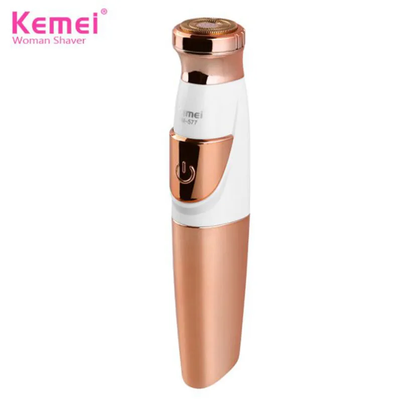 

Kemei Portable Body Trimmer for Women Electric Mini Face Legs Hair Remover Safe Golden Shaver Not Hurt Skin Family Use