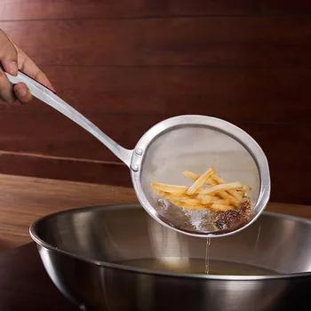

Stainless Steel Kitchen Flour Handheld Screen Mesh Strainer Flour Sieve Oil Strainer colander
