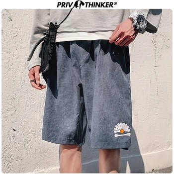 

Privathinker 2020 Men Harajuku Summer Casual Shorts Mens Flower Print Sweatpants Male Korean Knee Length Colorful Shorts Clothes