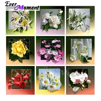 

Ever Moment Diamond Painting Rhinestone 3D Flowers Colorful Full Square Embroidery Mosaic Drill Wall Decoration Handmade S2F2521