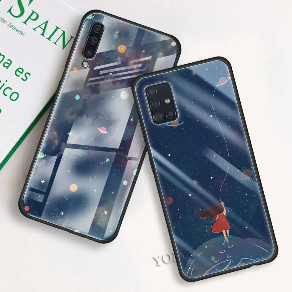 AAA чехол для samsung Galaxy A50 A70 A30 S A40 A51 J4 J6 плюс A71 A10 A20 M30s закаленное Стекло