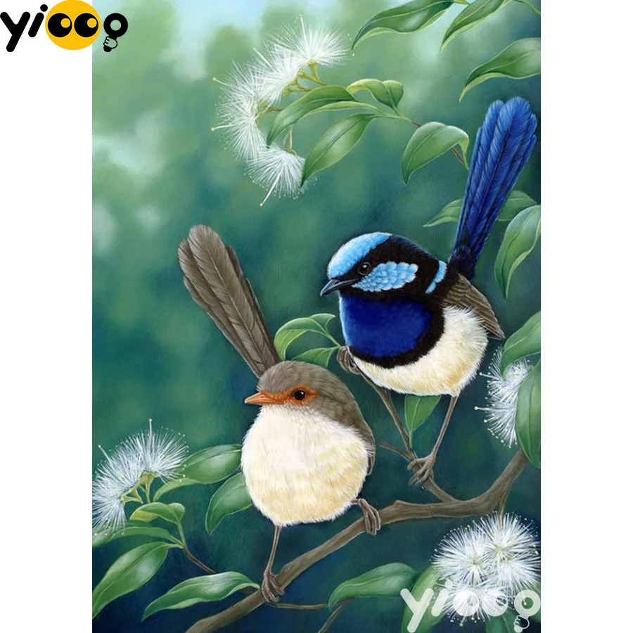 

Full Square/Round drill diamond Painting spring two birds 5D DIY diamond embroidery mosaic Decoration painting AX0109