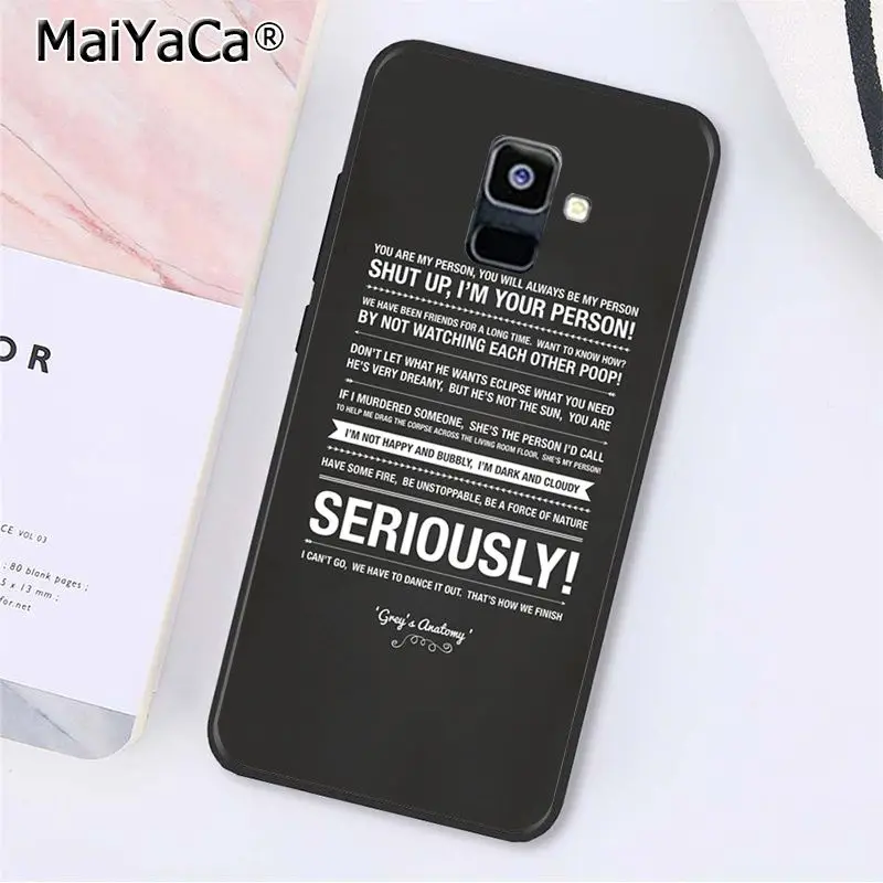 MaiYaCa Американский ТВ Анатомия чехол для телефона для samsung Galaxy A7 A8 A6 плюс A750 A9 A50 A70 A20 A30 A40 - Цвет: A11