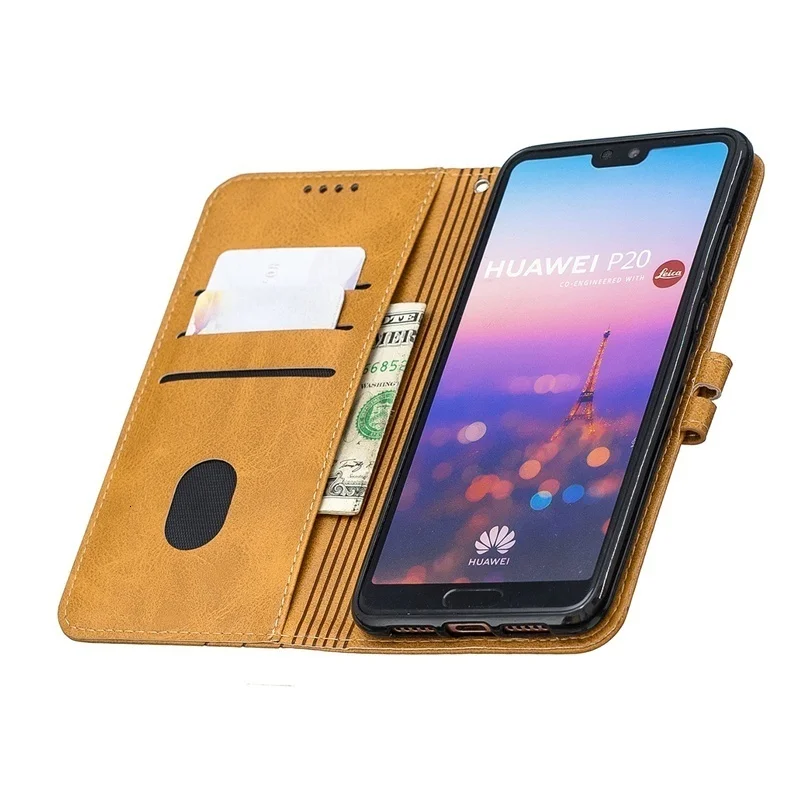 Флип-чехол из искусственной кожи с бумажником для huawei Y5 Y6 Y7 Honor 8 9 10 20 Lite рro 7A 7C фотоаппаратов моментальной печати 7S 8A 8S P20 P30 чехол s модель чехлы для телефонов