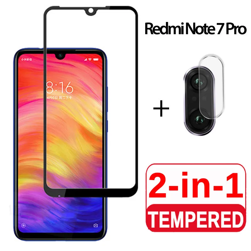 2-в-1 Камера стекло на редми нот 7стекло Redmi 7 3D ззащитное стекло Redmi Note 7 стекло Экран протектор стекло redmi 7a ззащитное стекло редми 7 стекло redmi 7 glass - Цвет: 2-in-1Glass Note7Pro