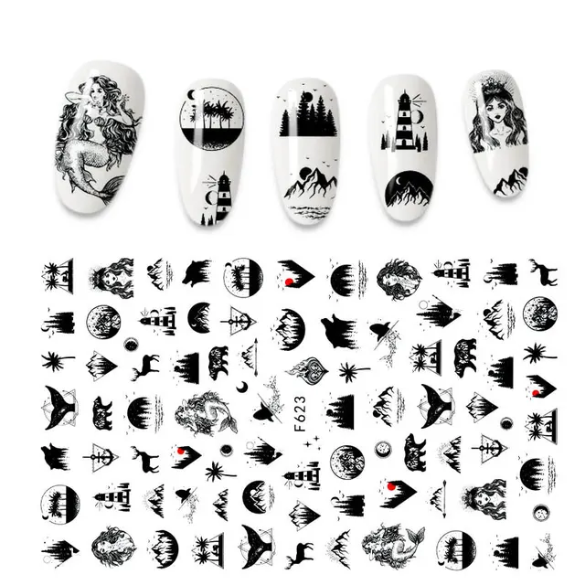 The New 3D Nail Sticker Cool English Letter stickers for nail Foil Love Heart Design Fashion Manicure Stickers A140297