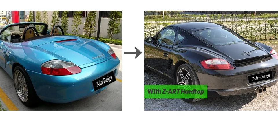 1997-2003 Z-ART для Porsche Boxster 986 cayman выглядит жесткий Топ для Boxster 986