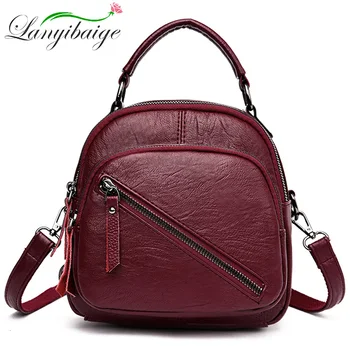 

Multifunction Mini Women Leather Backpacks women Backpack Sac A Dos ladys Shoulder Bags school bag For Girls mochila feminina